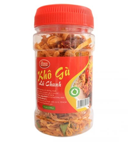 Khô gà lá chanh hũ 110g - Công Ty TNHH Sản Xuất Và Thương Mại Năm Ngon Xanh